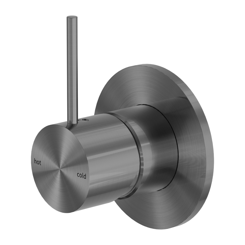 MECCA SHOWER MIXER HANDLE UP 80MM PLATE GM (NR221909BGM) GUN METAL GREY