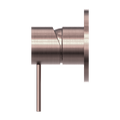 MECCA SHOWER MIXER 80MM PLATE BRUSHED BRONZE