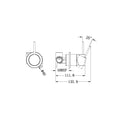 MECCA SHOWER MIXER 60MM HANDLE UP PLATE CHROME