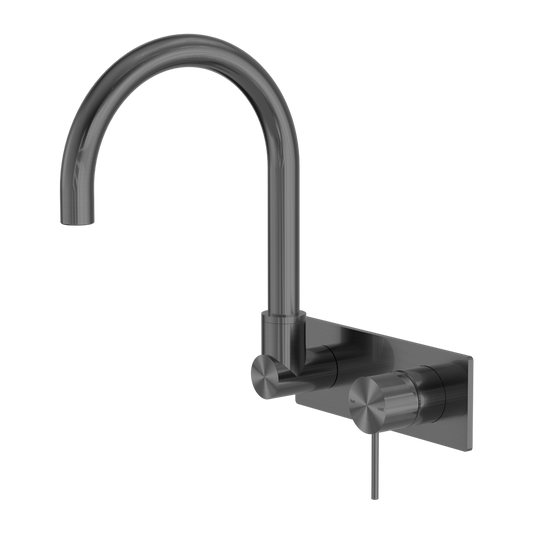 MECCA WALL BASIN/BATH MIXER SWIVEL SPOUT GM (NR221909QGM) GUN METAL
