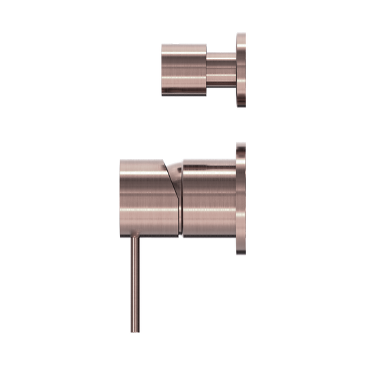 MECCA SHOWER MIXER WITH DIVERTOR SEPARATE BACK PLATE BRUSHED BRONZE