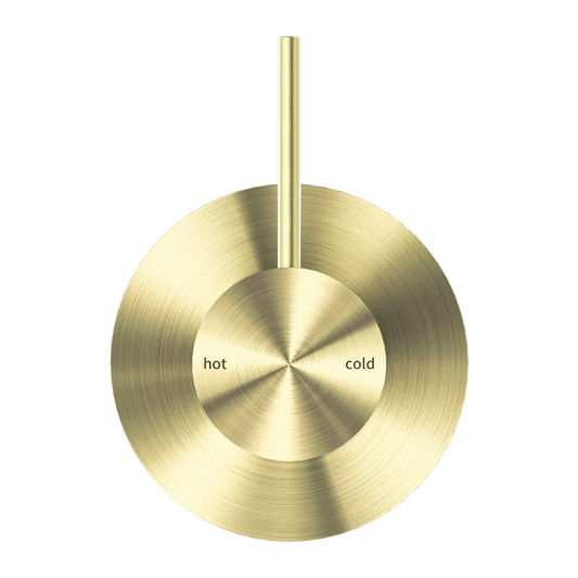 MECCA SHOWER MIXER HANDLE UP 80MM PLATE BRUSHED GOLD