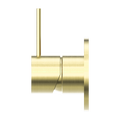 MECCA SHOWER MIXER HANDLE UP 80MM PLATE BRUSHED GOLD