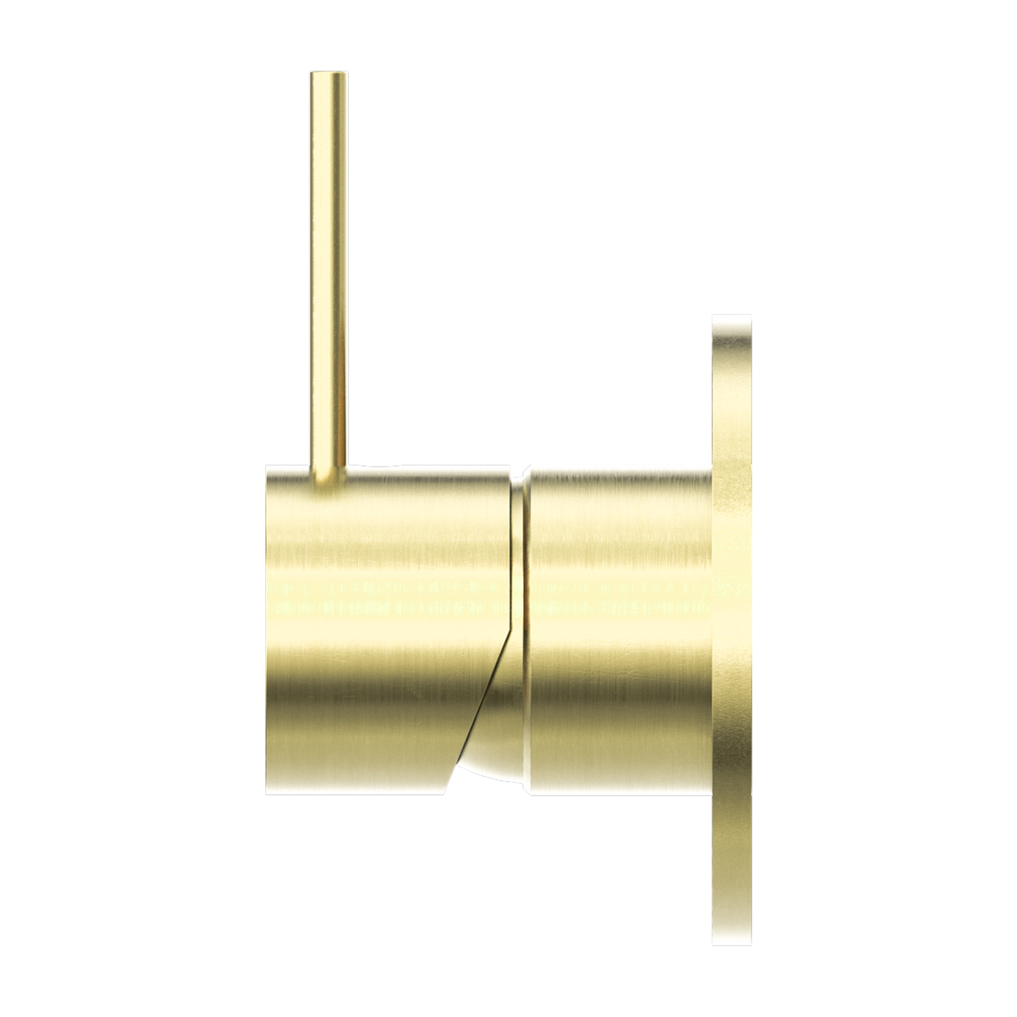 MECCA SHOWER MIXER HANDLE UP 80MM PLATE BRUSHED GOLD