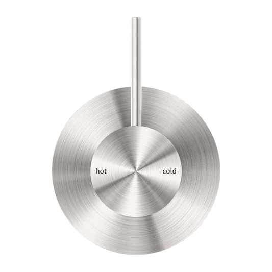 MECCA SHOWER MIXER HANDLE UP 80MM PLATE BRUSHED NICKEL