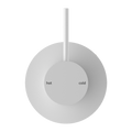 MECCA SHOWER MIXER HANDLE UP 80MM PLATE MATTE WHITE