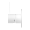 MECCA SHOWER MIXER HANDLE UP 80MM PLATE MW (NR221909BMW) MATTE WHITE