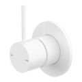 MECCA SHOWER MIXER HANDLE UP 80MM PLATE MATTE WHITE