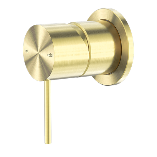 MECCA SHOWER MIXER 60MM PLATE BRUSHED GOLD