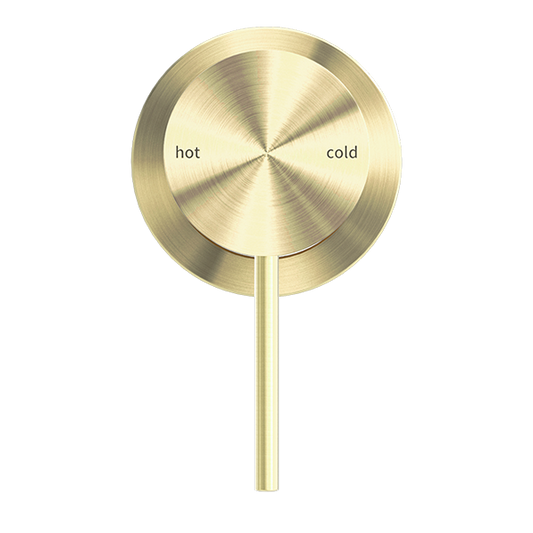 MECCA SHOWER MIXER 60MM PLATE BRUSHED GOLD