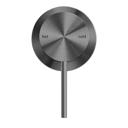 MECCA SHOWER MIXER 60MM PLATE GUN METAL