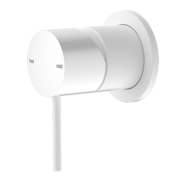 MECCA SHOWER MIXER 60MM PLATE MATTE WHITE
