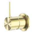 MECCA SHOWER MIXER 60MM HANDLE UP PLATE BRUSHED GOLD