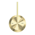 MECCA SHOWER MIXER 60MM HANDLE UP PLATE BRUSHED GOLD