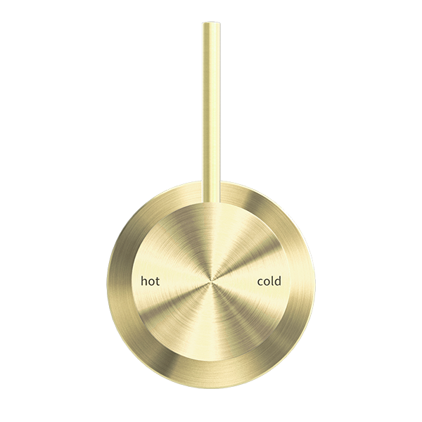 MECCA SHOWER MIXER 60MM HANDLE UP PLATE BRUSHED GOLD