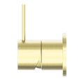 MECCA SHOWER MIXER 60MM HANDLE UP PLATE BRUSHED GOLD
