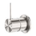 MECCA SHOWER MIXER 60MM HANDLE UP PLATE BRUSHED NICKEL