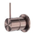 MECCA SHOWER MIXER 60MM HANDLE UP PLATE BRUSHED BRONZE