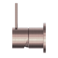 MECCA SHOWER MIXER 60MM HANDLE UP PLATE BRUSHED BRONZE