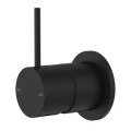 MECCA SHOWER MIXER 60MM HANDLE UP PLATE MATTE BLACK