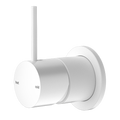 MECCA SHOWER MIXER 60MM HANDLE UP PLATE MATTE WHITE
