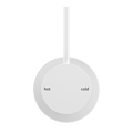 MECCA SHOWER MIXER 60MM HANDLE UP PLATE MATTE WHITE