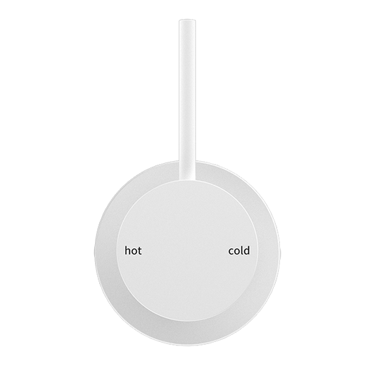 MECCA SHOWER MIXER 60MM HANDLE UP PLATE MATTE WHITE