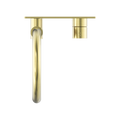 MECCA WALL BASIN/BATH MIXER SWIVEL SPOUT HANDLE UP BRUSHED GOLD
