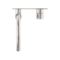 MECCA WALL BASIN/BATH MIXER SWIVEL SPOUT HANDLE UP BRUSHED NICKEL