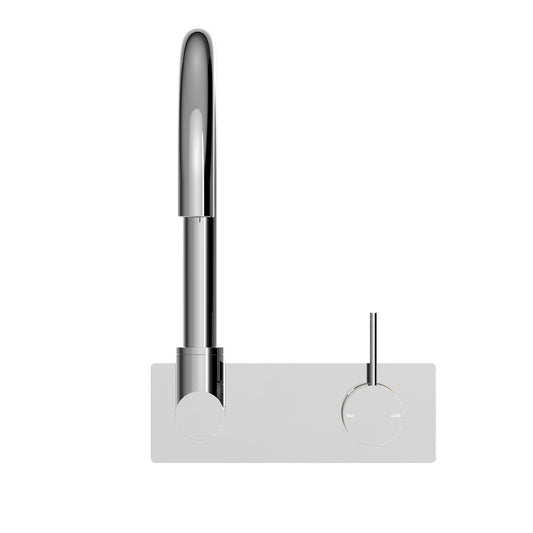 MECCA WALL BASIN/BATH MIXER SWIVEL SPOUT HANDLE UP CH (NR221909PCH) CHROME