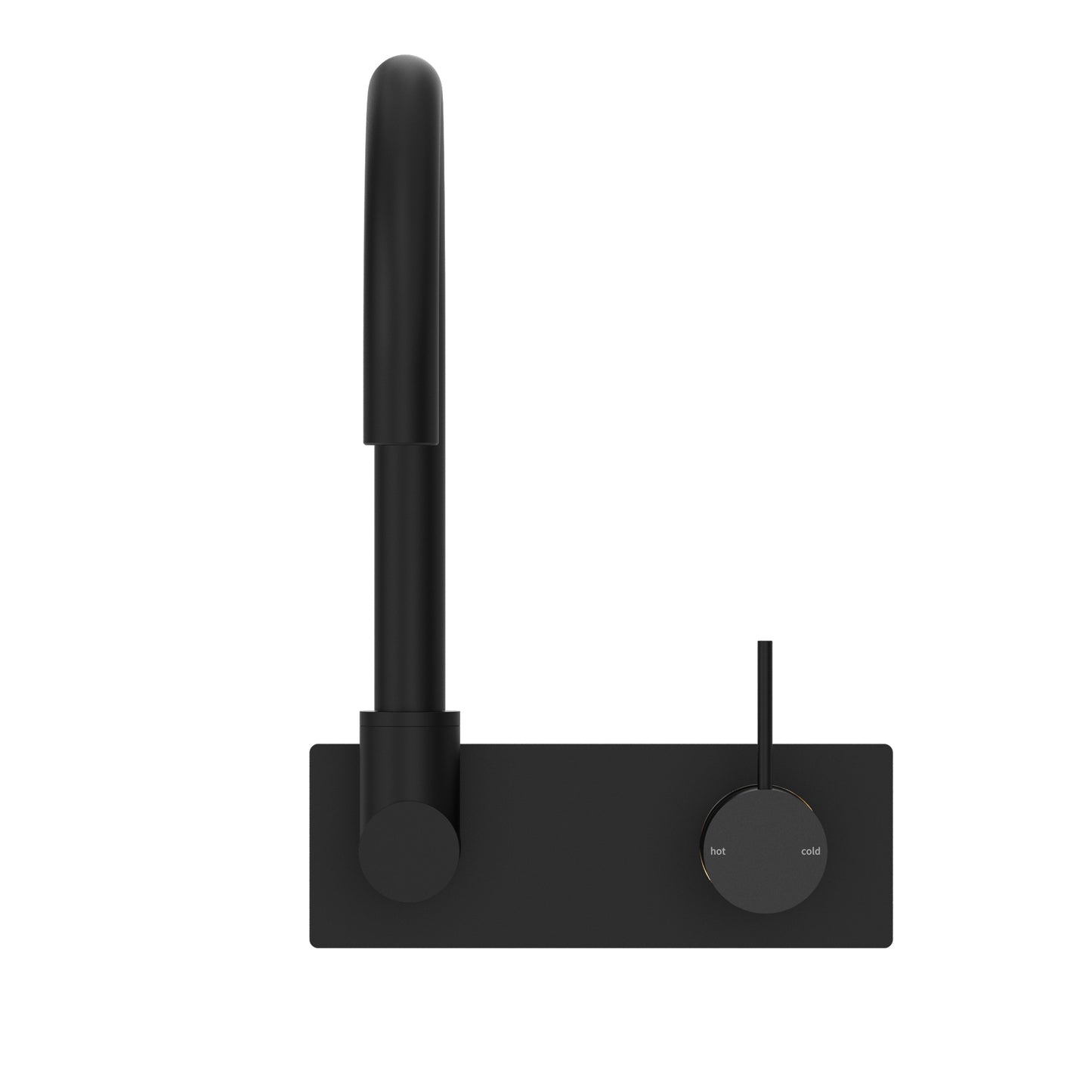MECCA WALL BASIN/BATH MIXER SWIVEL SPOUT HANDLE UP MB (NR221909PMB) MATTE BLACK
