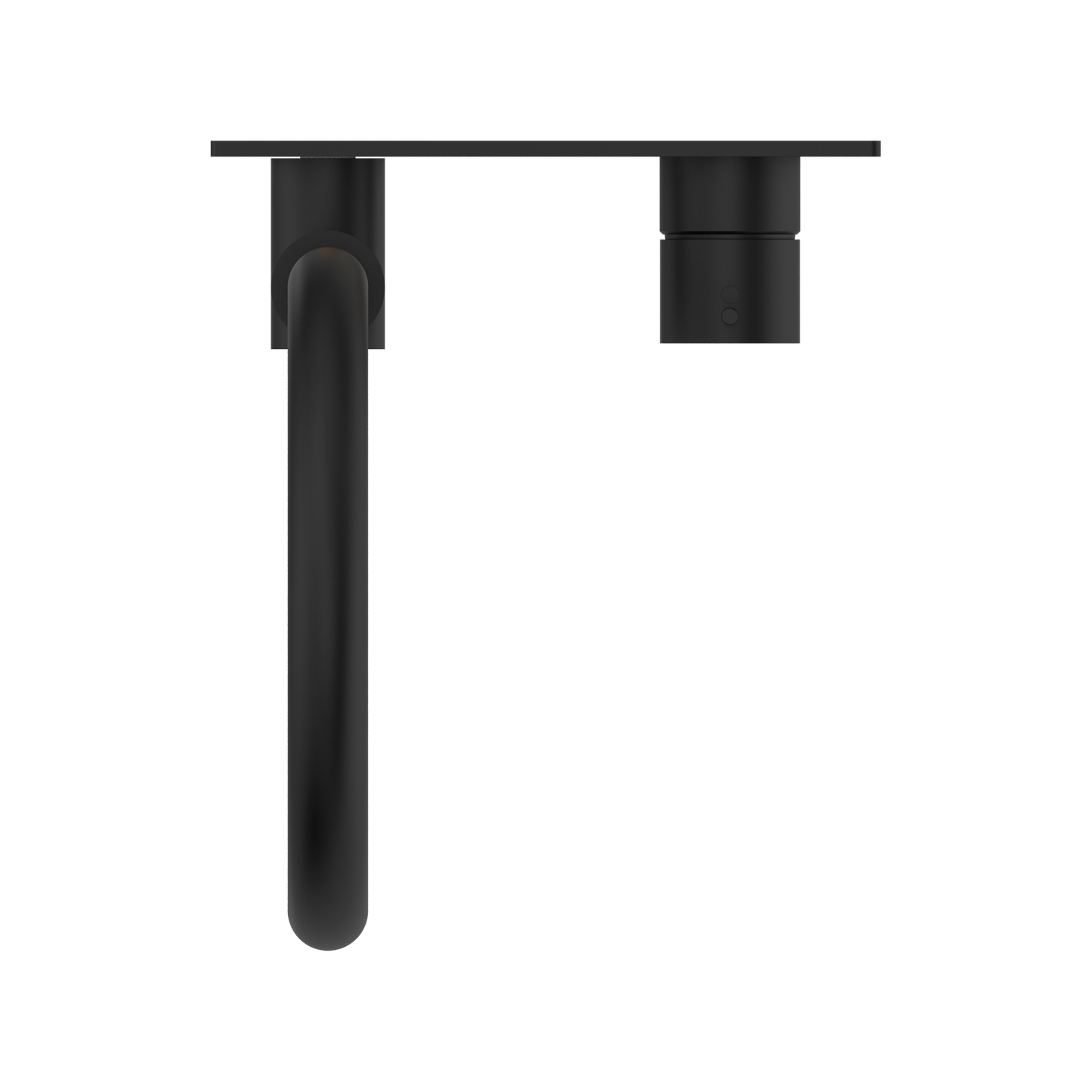 MECCA WALL BASIN/BATH MIXER SWIVEL SPOUT HANDLE UP MATTE BLACK