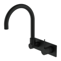 MECCA WALL BASIN/BATH MIXER SWIVEL SPOUT HANDLE UP MB (NR221909PMB) MATTE BLACK