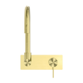 MECCA WALL BASIN/BATH MIXER SWIVEL SPOUT BRUSHED GOLD