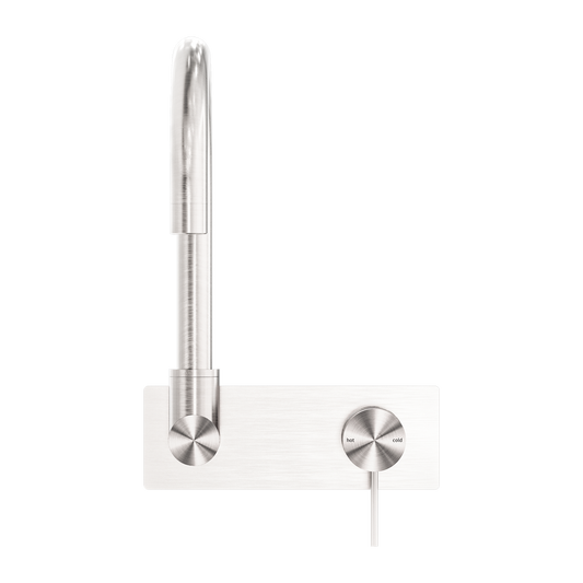 MECCA WALL BASIN/BATH MIXER SWIVEL SPOUT BN (NR221909QBN) BRUSHED NICKEL