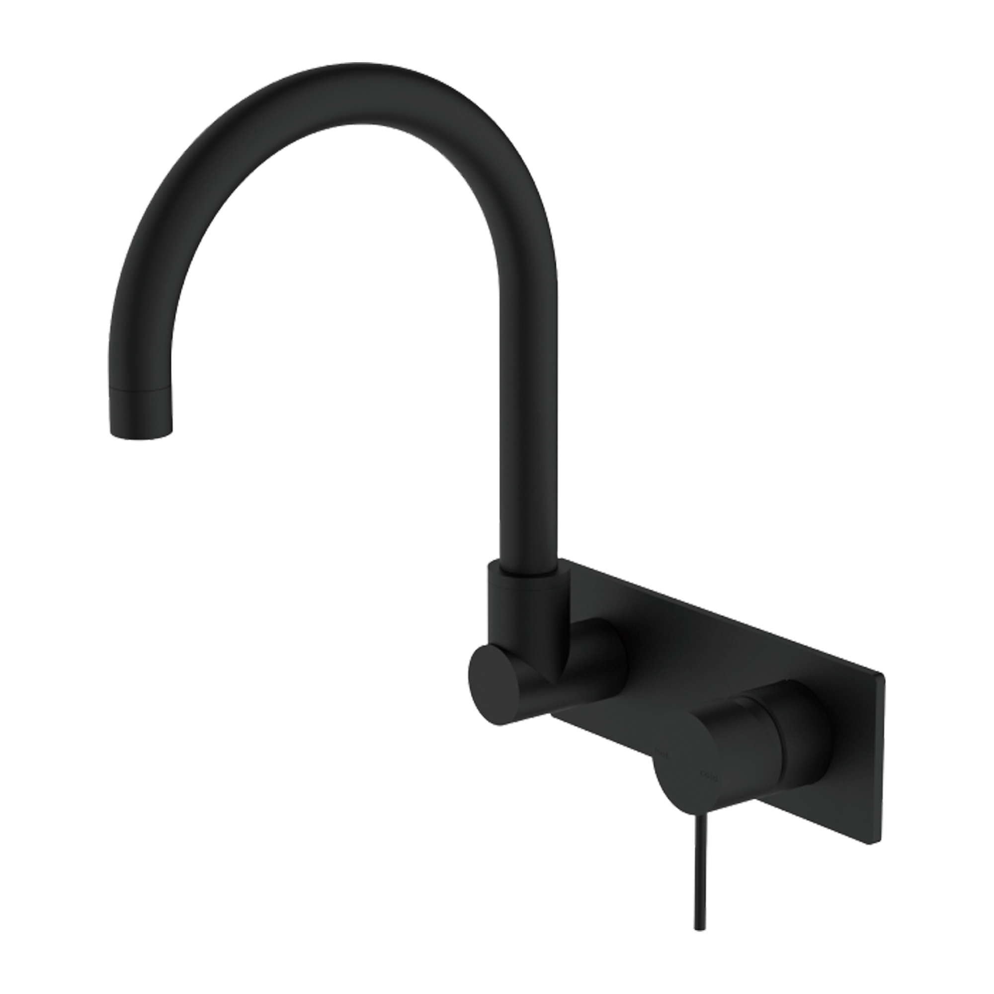 MECCA WALL BASIN/BATH MIXER SWIVEL SPOUT MB (NR221909QMB) MATTE BLACK