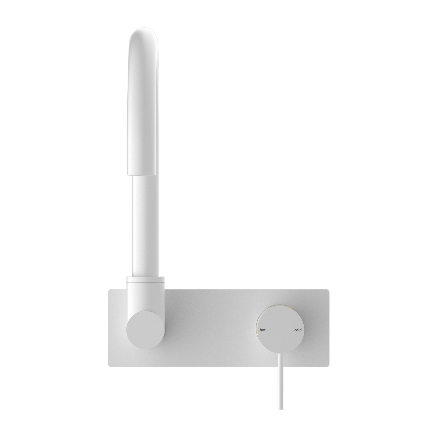 MECCA WALL BASIN/BATH MIXER SWIVEL SPOUT MW (NR221909QMW) MATTE WHITE