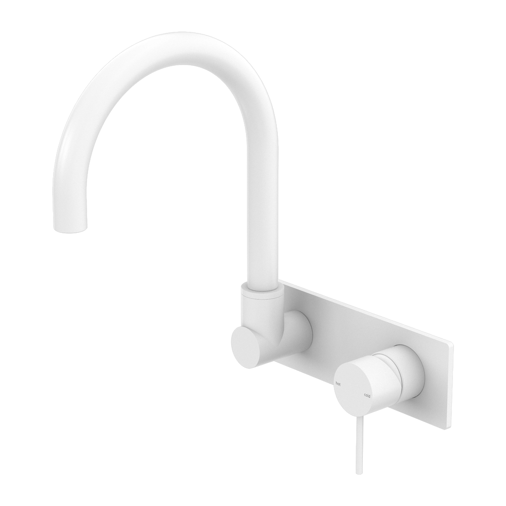 MECCA WALL BASIN/BATH MIXER SWIVEL SPOUT MW (NR221909QMW) MATTE WHITE