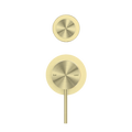 MECCA SHOWER MIXER WITH DIVERTOR SEPARATE BACK PLATE BRUSHED GOLD