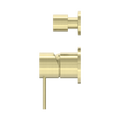 MECCA SHOWER MIXER WITH DIVERTOR SEPARATE BACK PLATE BRUSHED GOLD