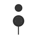 MECCA SHOWER MIXER WITH DIVERTOR SEPARATE BACK PLATE MATTE BLACK