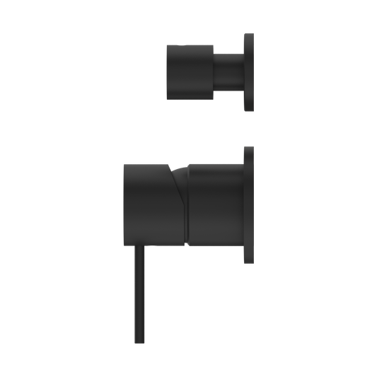 MECCA SHOWER MIXER WITH DIVERTOR SEPARATE BACK PLATE MATTE BLACK