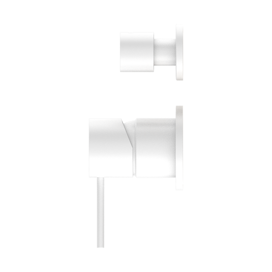 MECCA SHOWER MIXER WITH DIVERTOR SEPARATE BACK PLATE MATTE WHITE