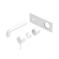 MECCA WALL BASIN/BATH MIXER 120/160/185/230/260MM TRIM KITS ONLY MATTE WHITE