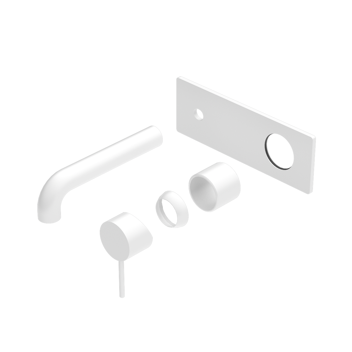 MECCA WALL BASIN/BATH MIXER 120/160/185/230/260MM TRIM KITS ONLY MATTE WHITE