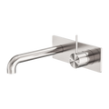 MECCA WALL BASIN/BATH MIXER HANDLE UP 120/160/185/230/260MM BRUSHED NICKEL