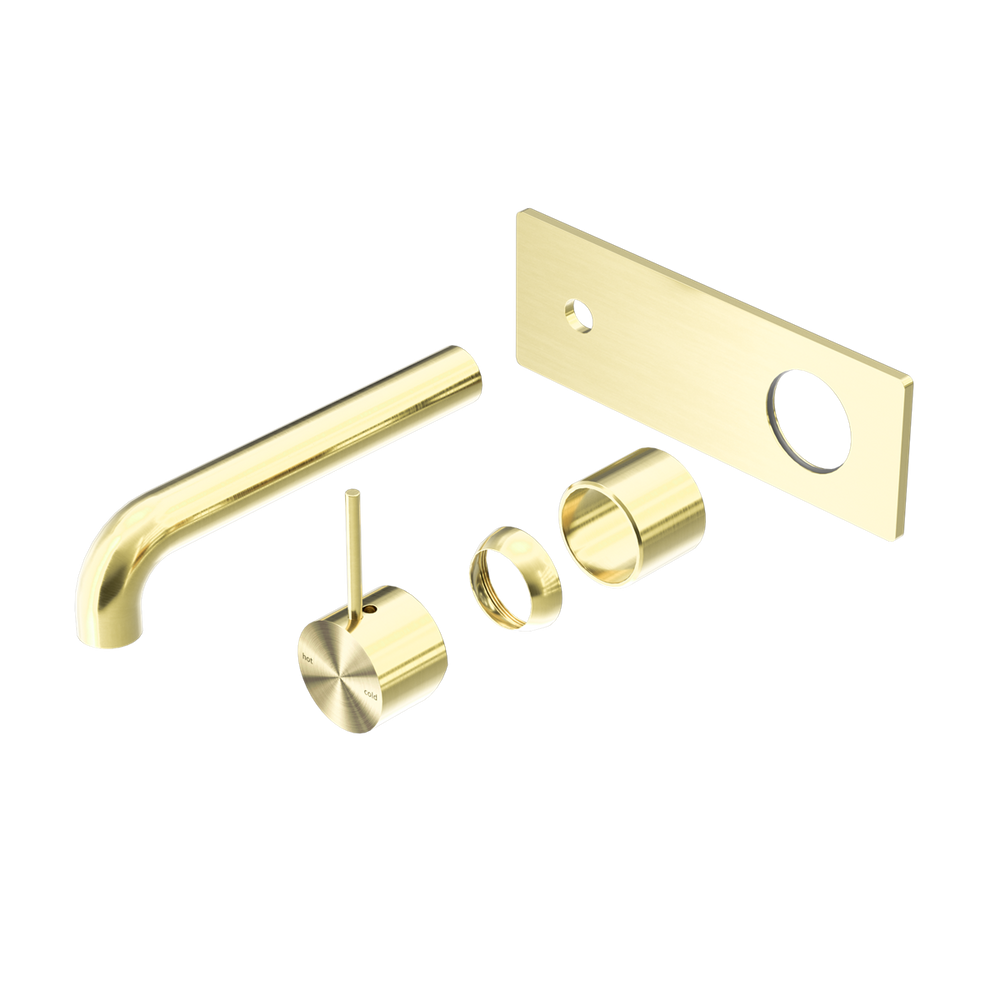 MECCA WALL BASIN/BATH MIXER HANDLE UP 120/160/185/230/260MM TRIM KITS ONLY BRUSHED GOLD