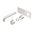 MECCA WALL BASIN/BATH MIXER HANDLE UP 120/160/185/230/260MM TRIM KITS ONLY BRUSHED NICKEL