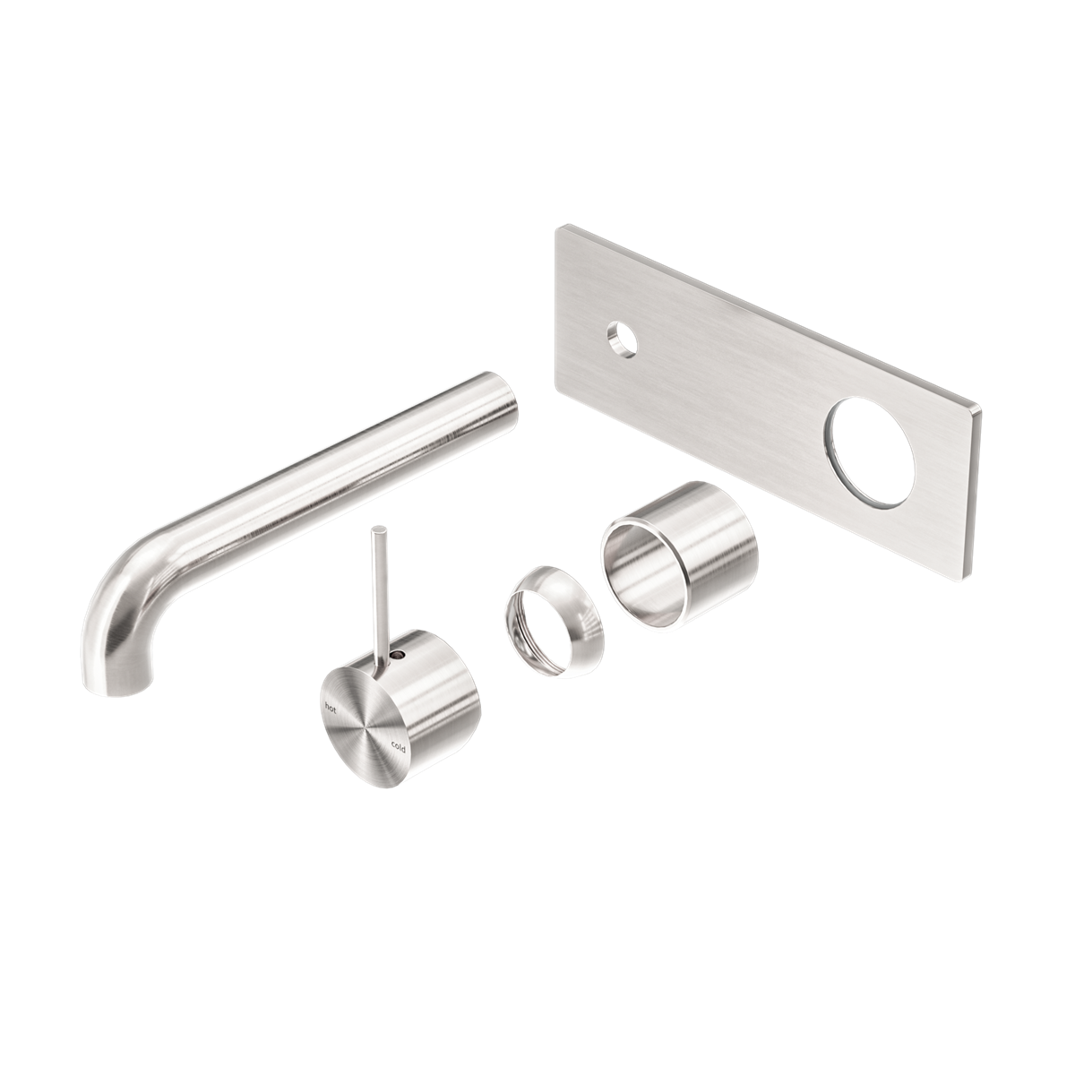MECCA WALL BASIN/BATH MIXER HANDLE UP 120/160/185/230/260MM TRIM KITS ONLY BRUSHED NICKEL