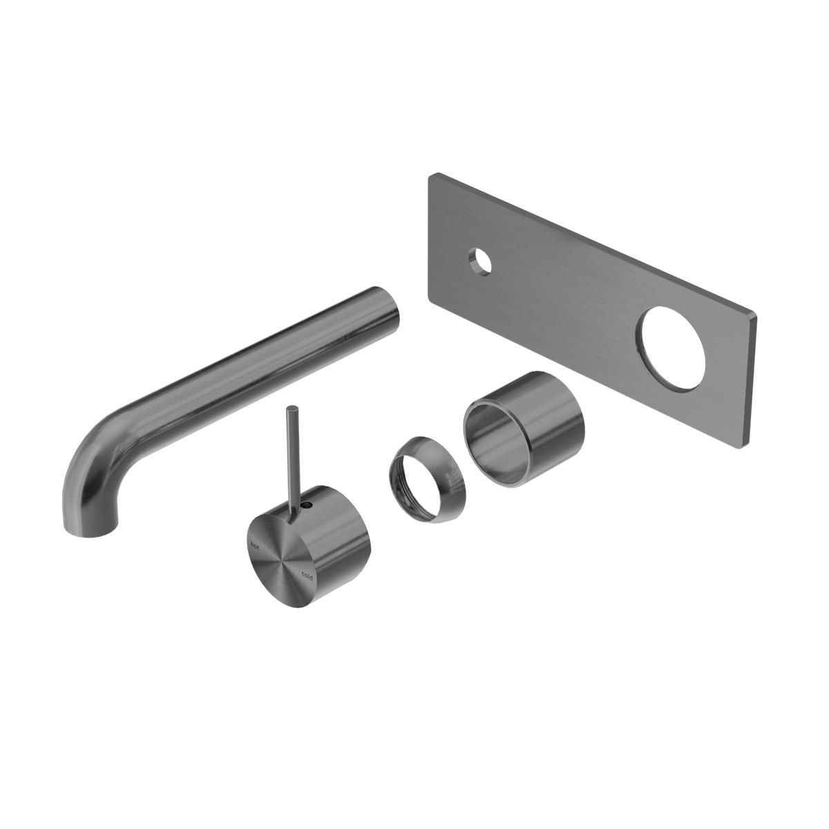MECCA WALL BASIN/BATH MIXER HANDLE UP 120/160/185/230/260MM TRIM KITS ONLY GUN METAL